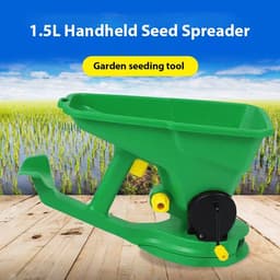 Handstrooier - Zaaimachine Tuin - Gras Zaaien - 5 Versnellingsstanden - 1.5 Liter - Groen — thumbnail 2