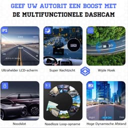 Dashcam Voor Auto Voor En Achter - Dual Dashcam Met Drie Camera’s - Auto Camera Dashcam 24-uurs Parkeerbewaking — thumbnail 4