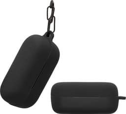 kwmobile Hoes geschikt voor Sony WF-C510 - Siliconen cover voor oordopjes in zwart — thumbnail 1