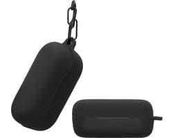 kwmobile Hoes geschikt voor Sony WF-C510 - Siliconen cover voor oordopjes in zwart