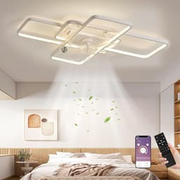 Equivera Plafonniere met Ventilator - Plafondventilator - Plafondventilator Afstandsbediening - Plafondventilator Slaapkamer - Plafond Ventilator met Verlichting - Plafondlamp - Plafonniere - Ideaal voor in uw slaapkamer! — thumbnail 1