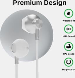 Bedrade Oordopjes geschikt voor iPhone oortjes - Bedraad - 2 Stuks - Werkt Direct - Geschikt voor Apple Lightning ( 14, 13, 12, 11, X, Pro Max Xs ) Oordoppen met Draad — thumbnail 4