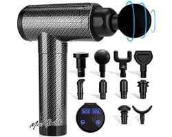 Mrs. Jones Deep Tissue Spiermassagepistool sporters percussie massageapparaten nekrug schouder lichaamspijnverlichting 30 snelheden stille handmassageapparaat LCD touchscreen 10 koppen .