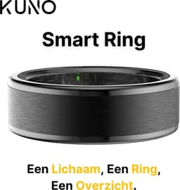 Kuno Ring 1 - Slimme ring - Smart Wearable - Health Ring - Slaap Tracker - Hartslagmeter - Stappenteller - Fitness en Activiteiten Tracker - Calorieen Bijhouden - Geen Abbonement - Waterdicht - voor Mannen en Vrouwen - Zwart - Maat #8 — thumbnail 4
