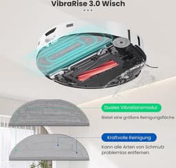 Set van 12 dweildoeken voor Roborock S8 MaxV Ultra robotstofzuiger, 6 dweilen en 6 zijwisser, zilverionen microvezel VibraRise 3.0 dweilsysteem, accessoires — thumbnail 4