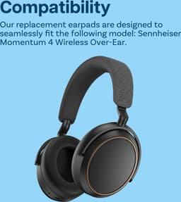 Vervangende Oorkussens voor Sennheiser Momentum 4 Wireless Over-Ear Hoofdtelefoons van MMOBIEL – Memory Foam en Protein PU Koptelefoon Oorkussens - Noise Isolation Earpads – Zwart — thumbnail 4