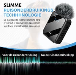 BeSparkz 2 in 1 Draadloze Microfoon - Geschikt voor Jack 3.5mm, USB-C en Lightning - Microfoon iPhone - Dasspeld Microfoon - Lavalier — thumbnail 4