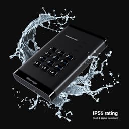Beveiligde Draagbare Externe Harde Schijf met Hardware-encryptie en Pin-toegang IP56 — thumbnail 2