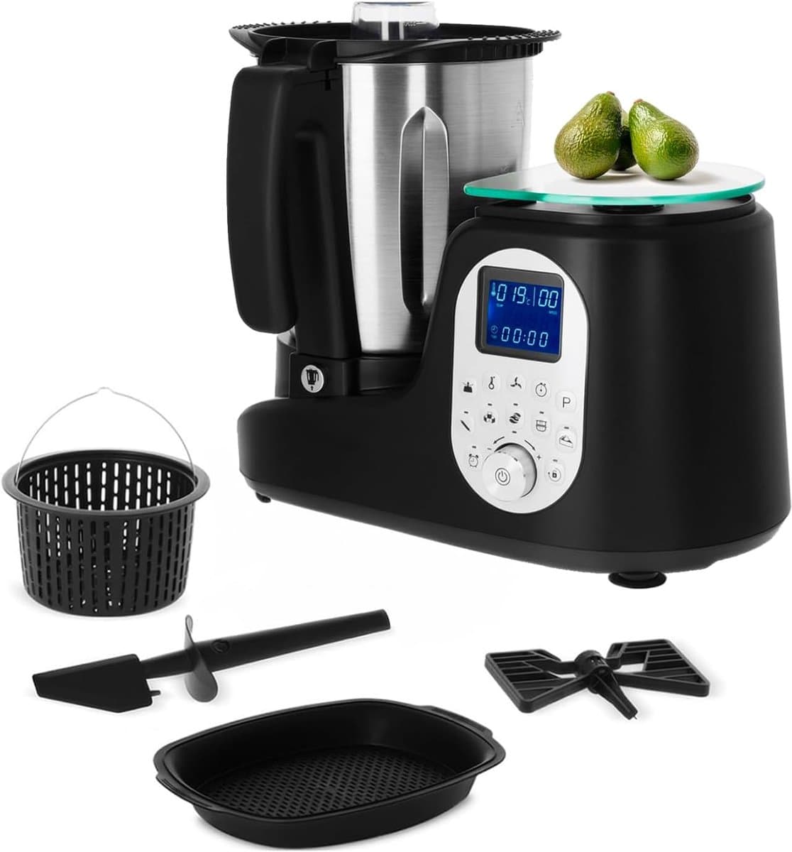 Keukenmachine Koken Hakken - Multifunctionele Robot - Maaltijden Bereiden - Vijf Programma's - 35 Liter Inhoud - Zwart — afbeelding 1