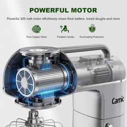 Keukenmachine 3-in-1 - Bakmachine Deegmixer - Brood Bakken - Grote Kom Capaciteit - 7 Liter Kom - Zilver — thumbnail 2