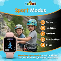 TeddiQ 4G Smartwatch - GPS Kinder Smartwatch - GPS Tracker & Videobellen - Roze - WhatsApp & Spraakmemo’s - SOS knop - Smartwatch Kinderen — thumbnail 5