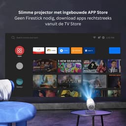 NBAP® Mini Beamer - Projector met Wifi - Bluetooth - Wit — thumbnail 5