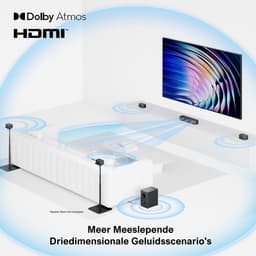 ULTIMEA Poseidon D80 Boom - 7.1 Dolby Atmos Soundbar - Draadloze Subwoofer & Surround Speakers - Home Cinema - HDMI eARC - Soundbar voor tv - Zwart — thumbnail 5