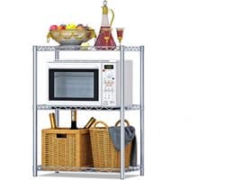 Staand Magnetronrek met 3 Etages - Keuken Organizer van Koolstofstaal