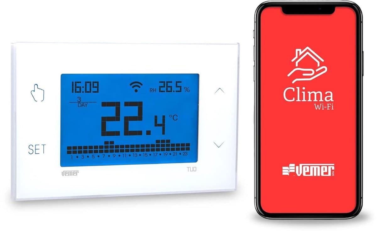 Wifi Wekelijkse Klokthermostaat voor Verwarming en Koeling via App — afbeelding 1