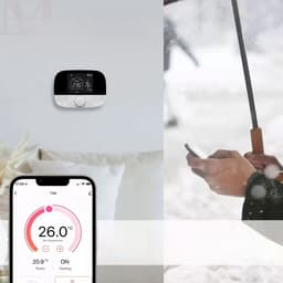 Thermostaat | Draaiknop WiFi Tuya incl. RF-ontvanger | Voor CV & elektrische verwarming | Zwart/Grijs — thumbnail 4
