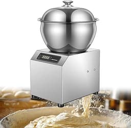 Elektrische Deegmixer - Spiraalmixer Keukenmachine - Professioneel Bakken - Zware Dubbele Spiraal - 5L Kom Capaciteit - Zilver — thumbnail 1