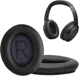 kwmobile 2x oorkussens geschikt voor Bose Quietcomfort 35 35II 25 15/QC35 QC35II QC25 QC15 - Earpads voor koptelefoon in zwart — thumbnail 2