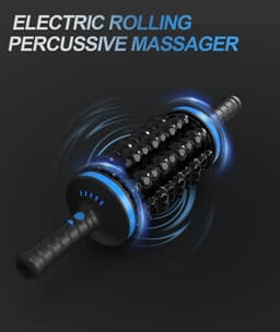 Flolife - Percussiemassage Gun met Rolling Head – 5 Snelheden – Elektrische Deep Tissue Massager – Handsfree Standaard – Oplaadbaar – Spierherstel & Ontspanning — thumbnail 4