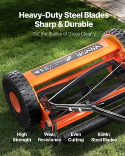 VEVOR Cilindermaaier Grasmaaier Handmaaier 350mm Snijbreedte 5 Messen 15-45mm — thumbnail 3