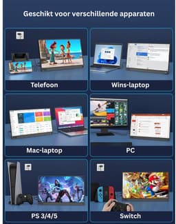 Octav8® Draagbare Monitor - Portable Monitor - Draagbare Scherm - 15.6 Inch - FHD 1080p — thumbnail 2