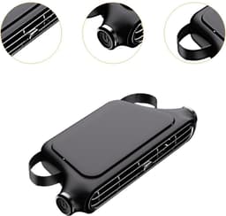 Nek Ventilator - Auto Hoofdsteun Ventilator - Autoventilator Achterbank - USB Type-C - 3 Snelheden - Bladloos - Met Klittenband Bevestiging - 18 x 9 x 3,7 cm - Zwart — thumbnail 1