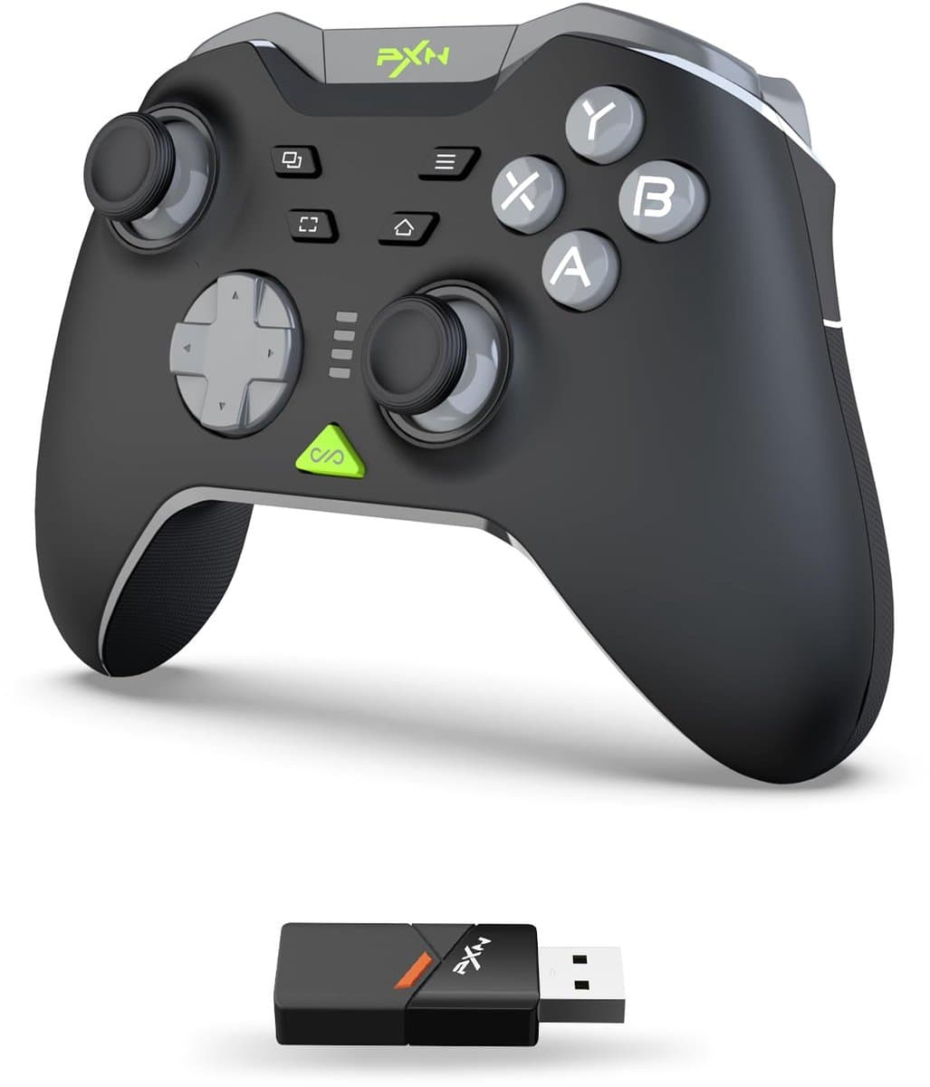 PXN P5 - Draadloze Game Controller - Trillingsfunctie - USB & Bluetooth - PC & Console - Zwart — afbeelding 1