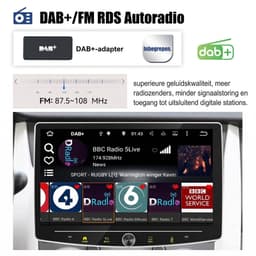 ESSGOO 1DIN Autoradio auto met 10,1 Inch 360° draaibaar scherm - DAB+ autoradio geschikt voor CarPlay en Android auto - Android 15 4 + 64 GB - Bluetooth FM RDS - multimediaspeler - AHD-achteruitrijcamera - microfoon — thumbnail 5