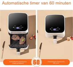 AMA® Mini Airfryer - Airfryer - Heteluchtfriteuse - Compact - 2.5 Liter — thumbnail 4