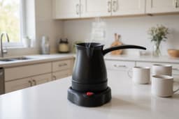 Rosberg - Turkse Koffiezetapparaat - Elektrische Koffiemachine - Cezve - 500 ML - 600W - RVS - Zwart — thumbnail 3