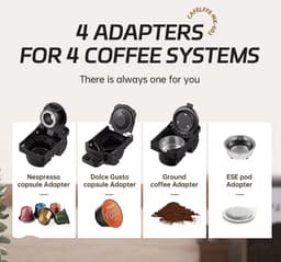 Vedder House - Koffiezetapparaat Cups - 4 in 1 - Wit - Warme en koude dranken - Koffiemachine - Koffiepadmachine — thumbnail 2