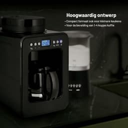 Koffiemachine met Bonen - Volautomatische Koffiemachine - Espressomachine - 600 W - Zwart — thumbnail 4