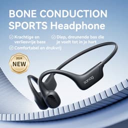 Sanag Bone Conduction Headphones – Sport Koptelefoon – Open-Ear Sport Headset Bluetooth 5.4 – Veilig Fietsen & Hardlopen – 8 Uur Batterij – IPX5 Waterdicht & Open Ear Design – Titanium Frame – Blauw — thumbnail 4
