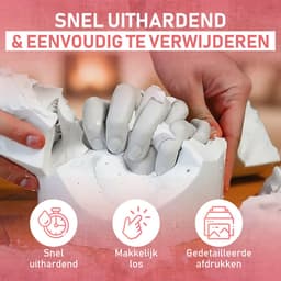 Familie Gipshandenset - 3D Gipsafdruk Set - Handafdrukset - Hand Casting Kit voor Gips Handen Maken - DIY - Handgietset - 3D Afdrukken Gieten — thumbnail 2