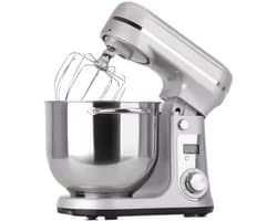 Vedder House - Keukenmachine - Zilver - 6 liter - 1200 Watt - Keukenmixer - 6 snelheden - Vaatwasserbestendig
