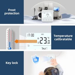 Slimme Bedrade Digitale Thermostaat voor CV-Ketel met Wifi, Programmeerbaar — thumbnail 4