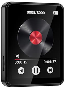 MP3-speler, hoofdtelefoonaansluiting, volledig touchscreen, draadloze HiFi-geluidskwaliteit, FM-radio, ingebouwde HD-luidspreker, opnamefunctie. — thumbnail 1