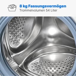 Bomann WA 7185 W Wasmachine - 8KG - 1400 toeren - 15 programma's - Stoomfunctie - Energieklasse A - 10 jaar motorgarantie — thumbnail 4