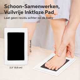 Honden- en Baby Pootafdrukset met Inktkussen – Afdrukset voor Huisdierpoot, Babyhand en Babyvoet – 5.8 x 9.4 cm – Veilig en Niet-Toxisch – Herinnering Souvenir Cadeau — thumbnail 4