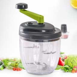 Groente Hakker - Keuken Tool - Snel Snijden - Grote Capaciteit - 900ml 19.5cm - Grijs — thumbnail 4