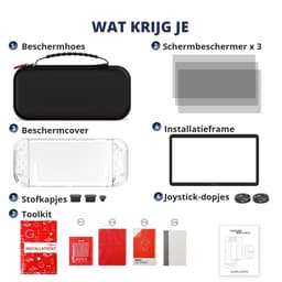 OneGamer - Geschikt voor Nintendo Switch 2 Case - Accessoires 7 in 1 - Beschermhoes – Opbergtas - Screenprotector – Zwart — thumbnail 3