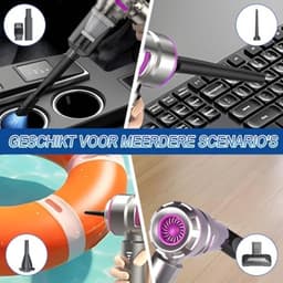 4-in-1 Draadloze Handstofzuiger met 22.000 Pa Zuigkracht, Auto Stofzuiger, Stofblazer en Opblaasfunctie voor Thuis en Auto - Zakloos Ontwerp met HEPA Filter — thumbnail 4