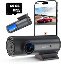 Tech Essentials M1 Pro - Dashcam - 1296P - Wifi - SD Kaart 64GB - USB-C - Voor Auto Camera - Met GPS - Full HD - Parkeermodus - Nachtzicht — thumbnail 1