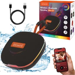 Zenwire Vibe BS–07 - Mini draagbare luidspreker - Bluetooth 5.3 - 13 W - FM-radio - USB/TF-speler - Microfoon - Compacte behuizing - 1000 mAh - TWS - USB-C - Micro SD-kaartlezer - RGB-achtergrondverlichting — thumbnail 1
