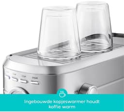CLVP® Espressomachine - Koffiezetapparaat - Koffiemachines - Zilver — thumbnail 3