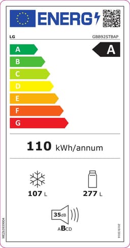 LG GBB92STBAP - A-label, 384L koel-vriescombinatie met DoorCooling+™ - FreshConverter™ - FreshBalancer™ - Inverter Linear Compressor, 10 jaar compressor garantie — thumbnail 2