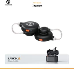 Hollyland Lark M2S Ultimate Combo (Camera RX+USB-C RX+Lightning RX) Wireless Lavalier Microphone for iPhone/Camera/Android/PC, Compact Mic, Titanium Clip, Noise Cancelling, Content Creation — thumbnail 4