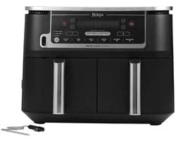 Ninja Dubbele Airfryer XXL - Twee Kookvakken - 9.5 Liter - Digitale Thermometer - 2470 Watt - Dual Zone Technologie - AF451EU