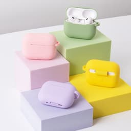 Coverup Hoesje - Geschikt voor AirPods Pro 3 Hoesje - Coverup Siliconen AirPods Case met Sleutelhanger - Donkergrijs — thumbnail 2