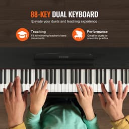 VEVOR Digitale Piano met 88 Toetsen, Elektrische Piano, Dubbel Toetsenbord, 1317x320x785mm — thumbnail 4